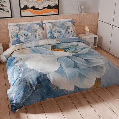 PETTI Artigiani Italiani Set Copripiumino Matrimoniale Maxi 260x240 cm (2 Federe 63x63 cm Incluse), Parure Copripiumino Microfibra con Stampa Digitale Floreale 25 13 Made in Italy PETTI Artigiani Italiani Set Copripiumino Matrimoniale Maxi 260x240 cm (2 Federe 63x63 cm Incluse), Parure Copripiumino Microfibra con Stampa Digitale Floreale 25 13 Made in Italy