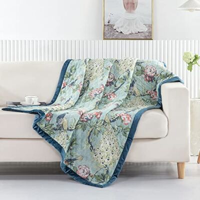 Greenland Home Fashions Greenland Home Pavona Coperta trapuntata da giardino incantato, 127 x 152 cm Greenland Home Fashions Greenland Home Pavona Coperta trapuntata da giardino incantato, 127 x 152 cm