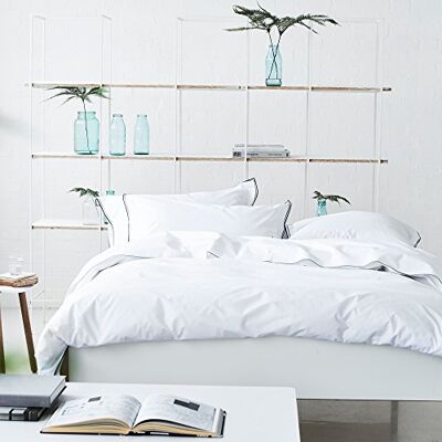 Designers Guild – Astor – Copripiumino Matrimoniale in percalle di cotone, Percalle di cotone, grigio, 220 x 240 cm Designers Guild – Astor – Copripiumino Matrimoniale in percalle di cotone, Percalle di cotone, grigio, 220 x 240 cm