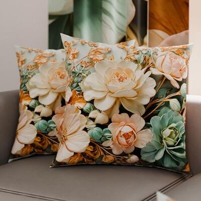 PETTI Artigiani Italiani Coppia di Federe Cuscino 65x65 cm in Microfibra, Cuscini Arredo Camera da Letto, Divano, Salotto, Set 2 Fodere Copricuscino, Federa Floreale 05 9, 100% Made in Italy PETTI Artigiani Italiani Coppia di Federe Cuscino 65x65 cm in Microfibra, Cuscini Arredo Camera da Letto, Divano, Salotto, Set 2 Fodere Copricuscino, Federa Floreale 05 9, 100% Made in Italy