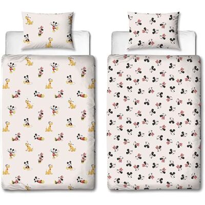 Disney Set copripiumino singolo con licenza ufficiale Mickey e Minnie Design Ditsy, copripiumino reversibile a 2 facce con federe abbinate Perfetto per la cameretta dei bambini Disney Set copripiumino singolo con licenza ufficiale Mickey e Minnie Design Ditsy, copripiumino reversibile a 2 facce con federe abbinate Perfetto per la cameretta dei bambini