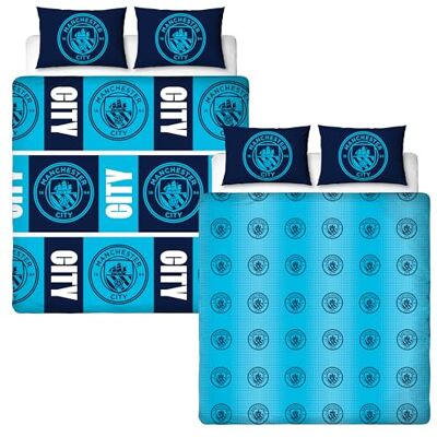 Character World Manchester City FC Set Copripiumino Matrimoniale Ufficiale Design Flashy Copripiumino Reversibile Blu 2 Lati, Merchandise Ufficiale Incluso Federe Coordinati Polcotone Character World Manchester City FC Set Copripiumino Matrimoniale Ufficiale Design Flashy Copripiumino Reversibile Blu 2 Lati, Merchandise Ufficiale Incluso Federe Coordinati Polcotone