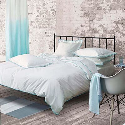 Designers Guild Astor Copripiumino, Percalle di Cotone, Blu Notte/Turchese, 260 x 240 cm Designers Guild Astor Copripiumino, Percalle di Cotone, Blu Notte/Turchese, 260 x 240 cm