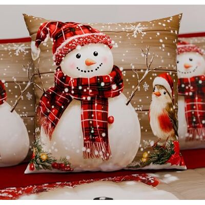 PETTI Artigiani Italiani Coppia di Federe Cuscino 60x60 cm in Microfibra, Federe Natalizie, Cuscini Arredo di Natale Camera da Letto, Divano, Salotto, Set 2 Fodere Copricuscino, Federa Xmas 10 PETTI Artigiani Italiani Coppia di Federe Cuscino 60x60 cm in Microfibra, Federe Natalizie, Cuscini Arredo di Natale Camera da Letto, Divano, Salotto, Set 2 Fodere Copricuscino, Federa Xmas 10