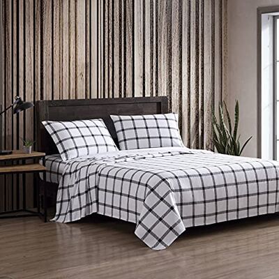 Eddie Bauer Set di biancheria da letto in flanella di cotone, spazzolato per una maggiore morbidezza, accogliente decorazione per la casa (Bunkhouse Plaid, Queen) Eddie Bauer Set di biancheria da letto in flanella di cotone, spazzolato per una maggiore morbidezza, accogliente decorazione per la casa (Bunkhouse Plaid, Queen)