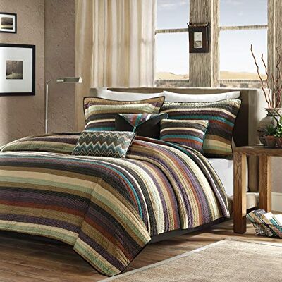 Madison Park Yosemite 6 Piece Quilted Coverlet Set, Full/Queen, Multicolore Madison Park Yosemite 6 Piece Quilted Coverlet Set, Full/Queen, Multicolore