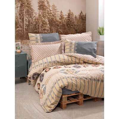 Nuit Des Rêves Ranforce Set di copertine trapunta singola, XXL, 155 x 220 cm, 100% cotone, grigio/beige/arancione/rosso, lavabile in lavatrice, chiusura a bottoni, design elegante per Cozy Bedrooms Nuit Des Rêves Ranforce Set di copertine trapunta singola, XXL, 155 x 220 cm, 100% cotone, grigio/beige/arancione/rosso, lavabile in lavatrice, chiusura a bottoni, design elegante per Cozy Bedrooms