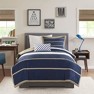 MIZONE Mi-Zone Ashton Copripiumino Blu, Navy, Twin/Twin XL MIZONE Mi-Zone Ashton Copripiumino Blu, Navy, Twin/Twin XL