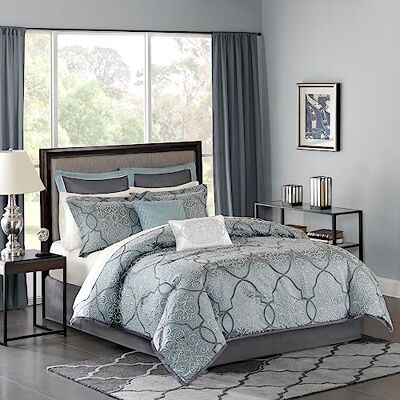 Madison Park All Season Down Alternative Cover con set completo di lenzuola, poliestere, color lavanda, blu, king size (269,2 x 233,7 cm) Madison Park All Season Down Alternative Cover con set completo di lenzuola, poliestere, color lavanda, blu, king size (269,2 x 233,7 cm)