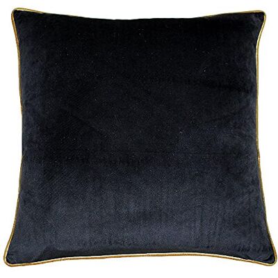 furn. Riva Paoletti Meridian Grande Cuscino Quadrato Cover- Paoletti Meridian, Black-Contrasting Oro Bordi tubolari, Giallo, 55 x 55 cm, Black/Gold, 55 x 55cm furn. Riva Paoletti Meridian Grande Cuscino Quadrato Cover- Paoletti Meridian, Black-Contrasting Oro Bordi tubolari, Giallo, 55 x 55 cm, Black/Gold, 55 x 55cm