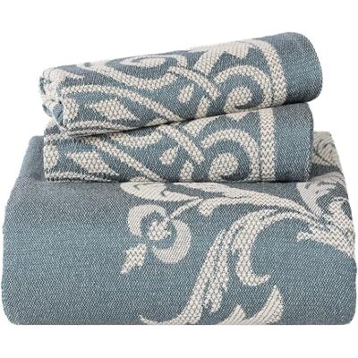 Superior Copriletto, Cotone, Ada Blu Ceruleo, King Superior Copriletto, Cotone, Ada Blu Ceruleo, King