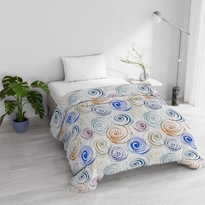 Italian Bed Linen Trapunta Invernale Imbottita Letto Singolo 160x245cm DoubleFace BASIC fantasia SPIRALS, Made in Italy Piumino Reversibile in morbida Microfibra 200gr/mq Piumone Lavabile in Lavatrice Italian Bed Linen Trapunta Invernale Imbottita Letto Singolo 160x245cm DoubleFace BASIC fantasia SPIRALS, Made in Italy Piumino Reversibile in morbida Microfibra 200gr/mq Piumone Lavabile in Lavatrice