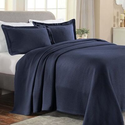Superior Copriletto in cotone, blu navy, matrimoniale Superior Copriletto in cotone, blu navy, matrimoniale