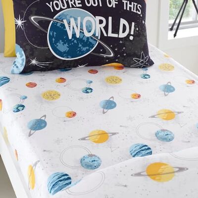 Bedlam Spazio esterno – Lenzuolo con angoli da 25 cm – per letto singolo in nero Bedlam Spazio esterno – Lenzuolo con angoli da 25 cm – per letto singolo in nero