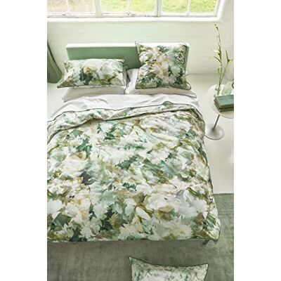Designers Guild Copripiumino in percalle di cotone, motivo: fiori di Giorno Celadon, 140 x 200 cm, Designers Guild Copripiumino in percalle di cotone, motivo: fiori di Giorno Celadon, 140 x 200 cm,