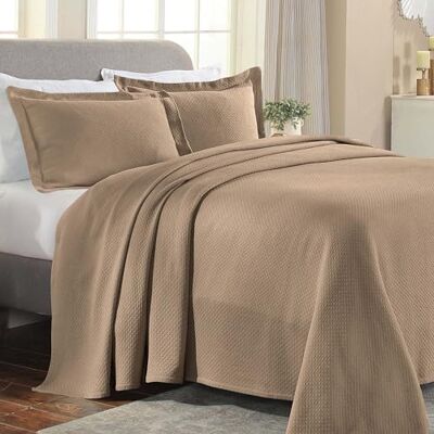 Superior Copriletto in cotone, colore tortora, king size Superior Copriletto in cotone, colore tortora, king size