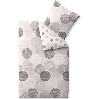 CelinaTex Touchme Filia Lenzuola Double Face Cotone Pois Bianco Grigio Antracite 155 x 220 cm CelinaTex Touchme Filia Lenzuola Double Face Cotone Pois Bianco Grigio Antracite 155 x 220 cm