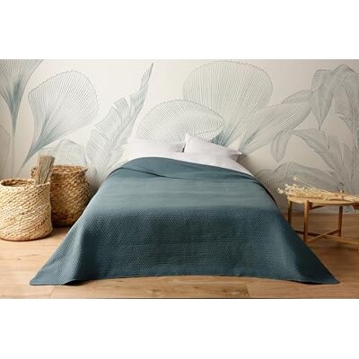 Linder Copriletto trapuntato con motivo trapuntato, colore blu capri, 100% poliestere, dimensioni 180 x 240 cm, collezione hawaii Linder Copriletto trapuntato con motivo trapuntato, colore blu capri, 100% poliestere, dimensioni 180 x 240 cm, collezione hawaii