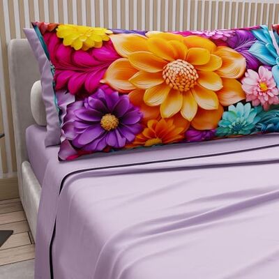 PETTI Artigiani Italiani Lenzuola in Cotone con Federe in Stampa Digitale, Una Piazza e Mezza Francese, Completo Lenzuolo Sopra e Sotto con Angoli, Floreale 05 12 Lilla, 100% Made in Italy PETTI Artigiani Italiani Lenzuola in Cotone con Federe in Stampa Digitale, Una Piazza e Mezza Francese, Completo Lenzuolo Sopra e Sotto con Angoli, Floreale 05 12 Lilla, 100% Made in Italy