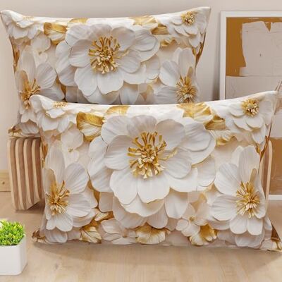 PETTI Artigiani Italiani Coppia di Federe Cuscino Letto 50x80 cm, Federa in Microfibra Anallergica, Set Due Fodere Copricuscino Matrimoniale Fantasia Floreale, 100% Made in Italy PETTI Artigiani Italiani Coppia di Federe Cuscino Letto 50x80 cm, Federa in Microfibra Anallergica, Set Due Fodere Copricuscino Matrimoniale Fantasia Floreale, 100% Made in Italy