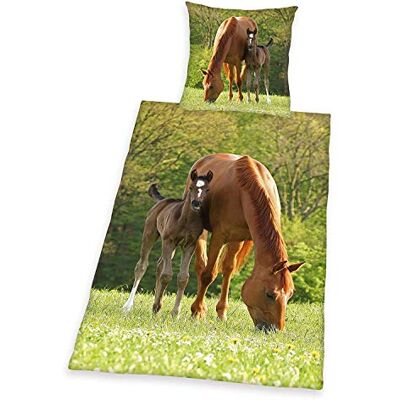Klaus Herding GmbH Herding Young Collection - Set di biancheria da letto con motivo cavallo Klaus Herding GmbH Herding Young Collection - Set di biancheria da letto con motivo cavallo