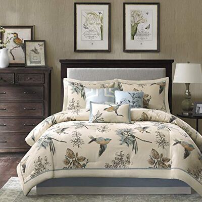 Madison Park Textiles Quincy 7 Piece Comforter Set, California King, Kaki Madison Park Textiles Quincy 7 Piece Comforter Set, California King, Kaki