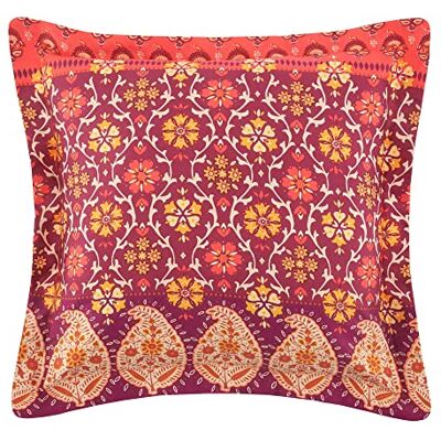 Bassetti Fodera per cuscino Laglio O1 in 100% cotone mako satinato di colore arancione, dimensioni 40 cm x 40 cm, , design assortito Bassetti Fodera per cuscino Laglio O1 in 100% cotone mako satinato di colore arancione, dimensioni 40 cm x 40 cm, , design assortito