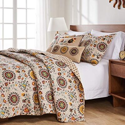 Greenland Home Fashions Greenland Home 4-Piece Andorra Bonus Quilt Set, Twin Greenland Home Fashions Greenland Home 4-Piece Andorra Bonus Quilt Set, Twin