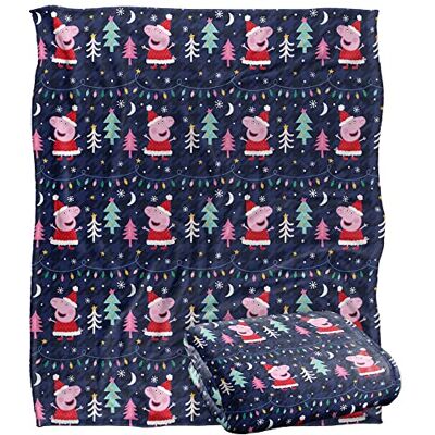 LOGOVISION Peppa Pig Coperta, 152 x 127 cm, motivo Santa Peppa, super morbida al tatto, 50" x 60 LOGOVISION Peppa Pig Coperta, 152 x 127 cm, motivo Santa Peppa, super morbida al tatto, 50" x 60