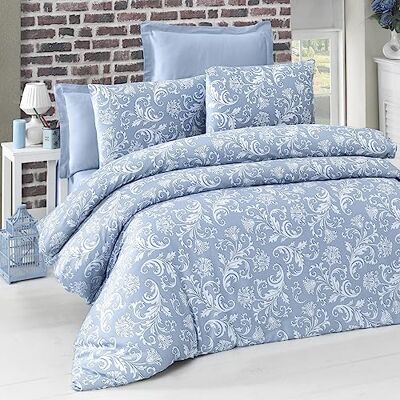 Wellhome - DuvetSet - Blu-Bianco - Set di copripiumino Wellhome - DuvetSet - Blu-Bianco - Set di copripiumino