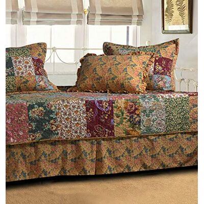 Greenland Home Fashions Greenland Home Daybed Quilt Set, Cotone, Multicolore, 3'3" X 6'3 Greenland Home Fashions Greenland Home Daybed Quilt Set, Cotone, Multicolore, 3'3" X 6'3