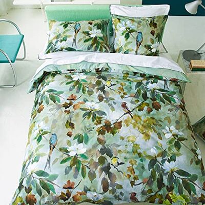 Designers Guild Copripiumino stampato in percalle di cotone, 260 x 240 cm, colore: blu, motivo: Maple Tree Celadon Designers Guild Copripiumino stampato in percalle di cotone, 260 x 240 cm, colore: blu, motivo: Maple Tree Celadon