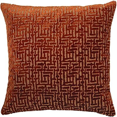 Federe per Cuscino in Jacquard di Velluto 3D Geometrico Paoletti Delphi - Ruggine - Taglia Unica Federe per Cuscino in Jacquard di Velluto 3D Geometrico Paoletti Delphi - Ruggine - Taglia Unica