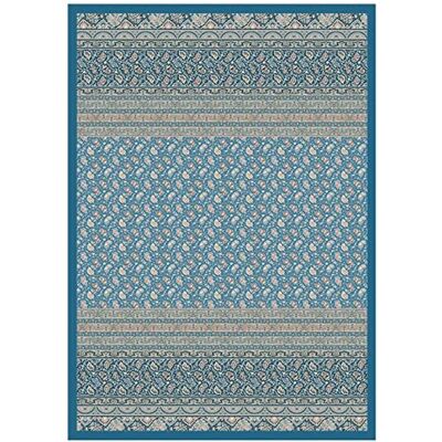 Bassetti Plaid Imperia B1 in cotone makò satin di colore blu, dimensioni: 270 x 250 cm, Bassetti Plaid Imperia B1 in cotone makò satin di colore blu, dimensioni: 270 x 250 cm,
