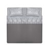 PENSIERI DELICATI Completo Letto Matrimoniale 100% Cotone, Completo Lenzuola Matrimoniali 180x200 Comprensivo di Lenzuolo Sotto, Sopra e 2 Federe, Made in Italy, Fantasia New York Grigio