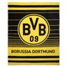 Borussia Dortmund BVB Coperta in pile a strisce, 200 x 150 cm, 100% poliestere