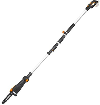 Worx Potatore Telescopico 20 V PowerShare WG349E 9 Non Include Batteria e Caricatore 220 cm di Pertica Tensione Automatica della Catena