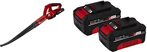 Einhell GE-CL 18 Li E Kit Soffiatore a batteria Power X-Change & Originale 2x18V 4,0Ah PXC-Twinpack Power X-Change due batterie da 4,0 Ah (2 x 18 V, 4 Ah, 900 W, senza caricabatteria)