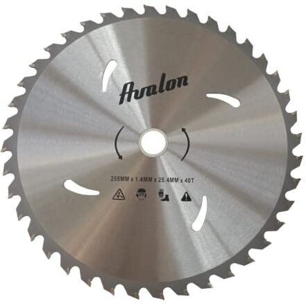 Avalon PRO Disco da 40 Denti Professionale per decespugliatore, Lama Speciale per steli legnosi, 255 x 1,4, Lunghezza del Dente widia 6,0 mm