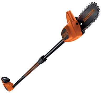 Black & Decker Potatore su asta senza fili, 18 V, 2, 5 Ah, manico telescopico da 1, 74 m a 2, 92 m, ramo Ø = 18 cm, guida da 20 cm, 1 batteria, freno a catena istantaneo