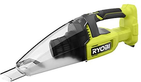 RYOBI RHV18-0 Aspiratore Portatile, Batteria Non Inclusa, Aspiratore Portatile Potente, Fino a 1100 l/min di Flusso d'Aria, per Pulire Casa, Auto e Officina, Contenitore Polvere da 600ml