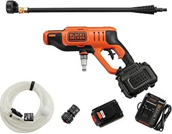 Black & Decker Idropistola a Batteria 18V, 1 Batteria 18V, 2.0Ah, Arancione/Nero