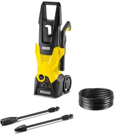 Kärcher K 3 Idropulitrice ad Alta Pressione, 1600W, 120 bar, Idropulitrice elettrica professionale acqua fredda, con erogazione detergente integrata, 2 accessori, Giallo/Nero