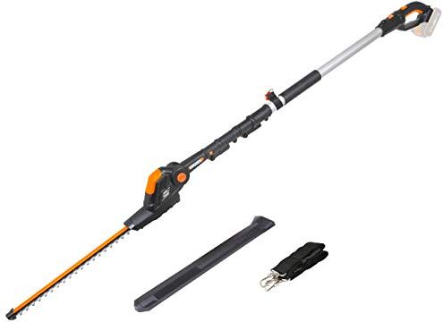 WORX Tagliasiepi con asta telescopica 20 V max.    PowerShare      Non include batteria o caricabatterie   45 cm di pettine   altezza di taglio 3,6 metri   Cinghia regolabile