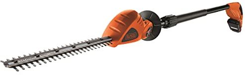 Black & Decker TAGLIASIEPI A TESTA ORIENTABILE 18 V 2.0 AH LAMA 43 CM PASSO 12 MM LAME DOPPIA AZIONE LAME A TAGLIO LASER -QW