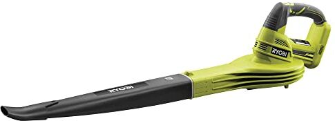 Ryobi Soffiatore a Batteria 18V ONE+, con Bocchetta Inclinata e Tubo Removibile, Impugnatura Ergonomica, Batteria Non Inclusa, Velocità Ventola 245 km/h, Flusso d'Aria 2,6 m3/min