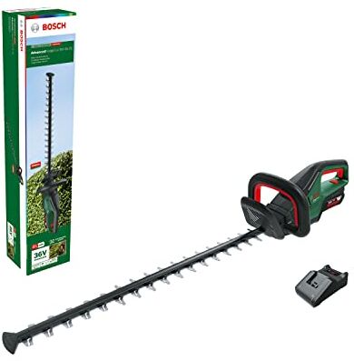 Bosch Tagliasiepi a batteria AdvancedHedgeCut 36V-65-28 (1 batteria da 2.0 Ah, 36 Volt System, lunghezza lama 65 cm, in confezione di cartone)