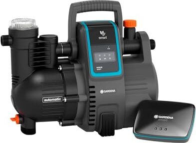 Gardena Kit  Smart Pressure Pump: Pompa a Pressione Elettrica Comandabile da App, Incluso Smart Gateway, 5000 L/H Protezione da Sovraccarico (19106-20)