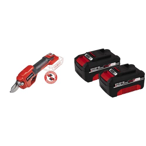 Einhell GE-LS 18 Li-Solo Forbici da potatura a batteria Power X-Change (taglio max 28 mm, incl. Protezione lama, senza batteria e caricabatteria) & Originale 4,0 Ah Twinpack Power X-Change