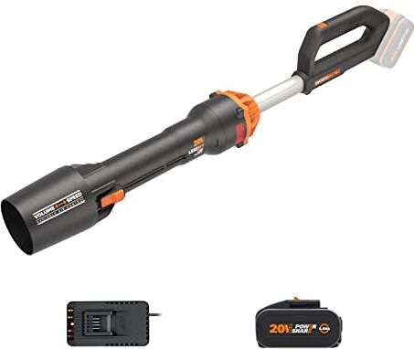 Worx Soffiatore a Batteria 20V  Brushless Potente Leggero e Pratico Batteria e Caricatore Inclusi